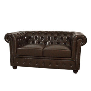 ΚΑΝΑΠΕΣ 2ΘΕΣΙΟΣ T.CHESTERFIELD HM3010.01 ΤΕΧΝΟΔΕΡΜΑ ΣΚΟΥΡΟ ΚΑΦΕ 2