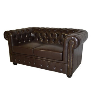 ΚΑΝΑΠΕΣ 2ΘΕΣΙΟΣ T.CHESTERFIELD HM3010.01 ΤΕΧΝΟΔΕΡΜΑ ΣΚΟΥΡΟ ΚΑΦΕ 3