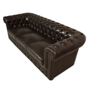 ΚΑΝΑΠΕΣ 3ΘΕΣΙΟΣ T.CHESTERFIELD HM3009.01 ΤΕΧΝΟΔΕΡΜΑ ΣΚΟΥΡΟ ΚΑΦΕ 208x90x73Υ εκ 3