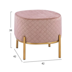 ΣΚΑΜΠΟ SINTA HM8638.02 ΑΠΟ ΒΕΛΟΥΔΟ ΣΑΠΙΟ ΜΗΛΟ ΜΕ ΧΡΥΣΗ ΒΑΣΗ 42x42x38Υ εκ 1