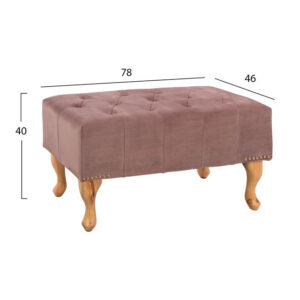 ΤΑΜΠΟΥΡΕ ΥΠΟΠΟΔΙΟ ΣΑΠΙΟ ΜΗΛΟ ΒΕΛΟΥΔΟ T.CHESTERFIELD EMMA 80x46x42Y εκ.HM226.05 1