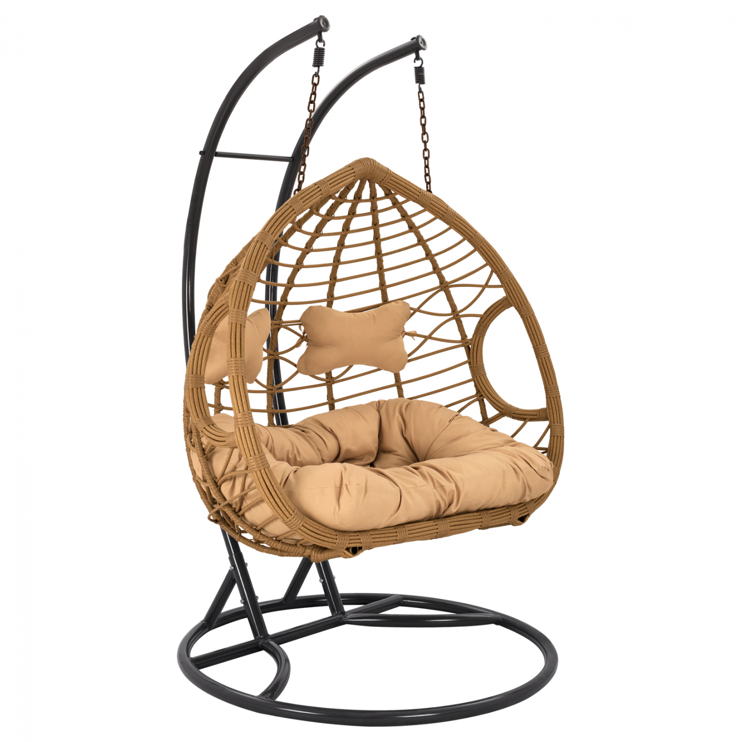 ΔΙΠΛΗ ΚΡΕΜΑΣΤΗ ΠΟΛΥΘΡΟΝΑ ΦΩΛΙΑ ΜΠΕΖ ΜΕ ΜΑΞΙΛΑΡΙ HM5754.01 Φ120x200Υ εκ 2