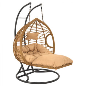 ΔΙΠΛΗ ΚΡΕΜΑΣΤΗ ΠΟΛΥΘΡΟΝΑ ΦΩΛΙΑ ΜΠΕΖ ΜΕ ΜΑΞΙΛΑΡΙ HM5754.01 Φ120x200Υ εκ.