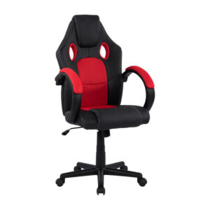 ΚΑΡΕΚΛΑ ΓΡΑΦΕΙΟΥ GAMING BUCKET HM1041.01 ΜΑΥΡΟPU+ΚΟΚΚΙΝΟ MESH 60x62x117 εκ.