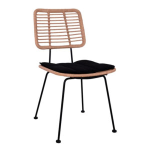 ΚΑΡΕΚΛΑ ΜΕΤΑΛΛΙΚΗ ΜΕ ΜΑΞΙΛΑΡΙ ALLEGRA HM5454 ΜΕ WICKER ΣΕ ΜΠΕΖ ΑΠΟΧΡΩΣΗ 46