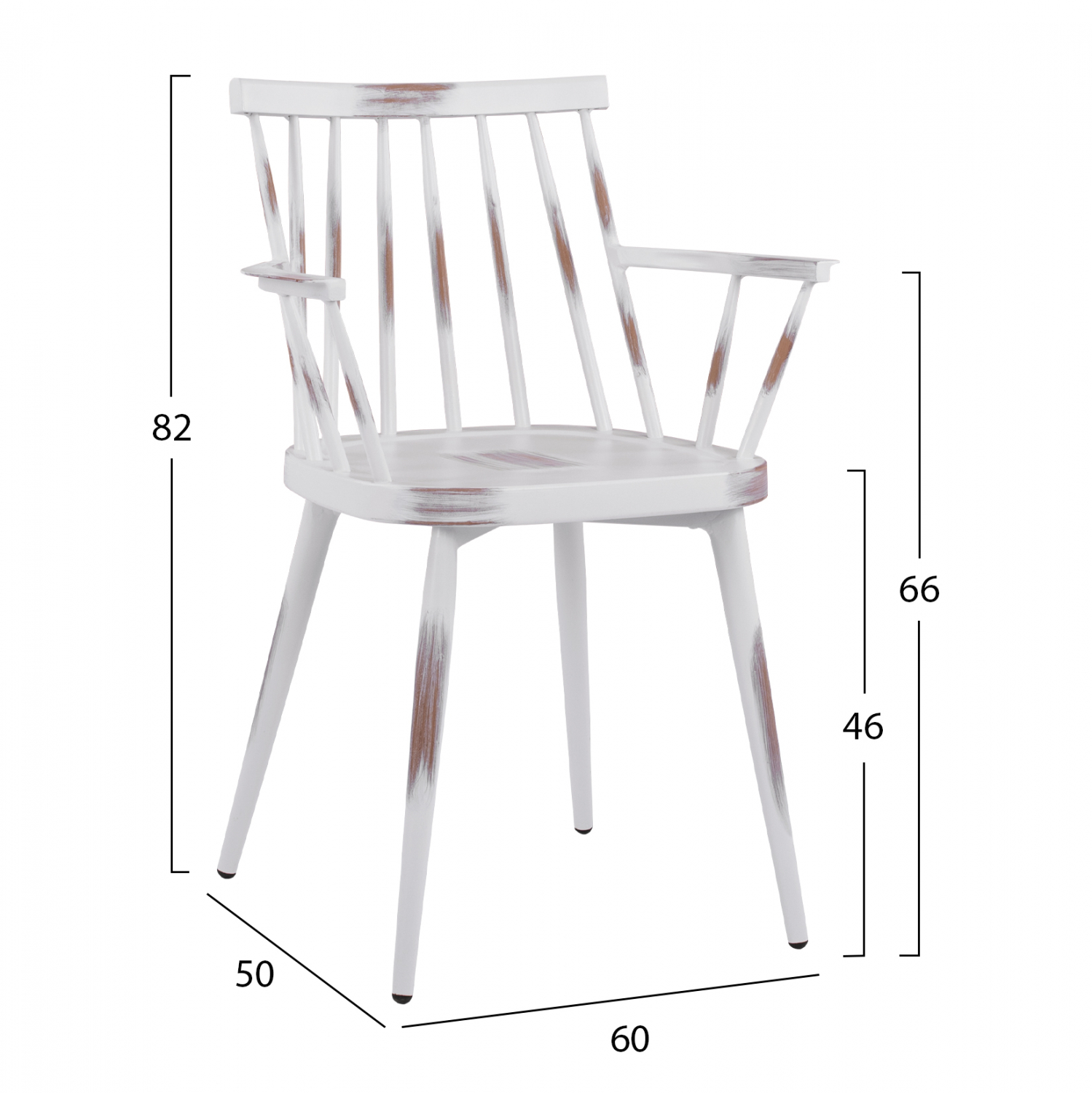 ΠΟΛΥΘΡΟΝΑ ΑΛΟΥΜΙΝΙΟΥ YVONNE ΛΕΥΚΗ ΠΑΤΙΝΑ HM5555.02 60x50x82 εκ 1