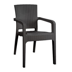 ΠΟΛΥΘΡΟΝΑ ΠΟΛΥΠΡΟΠΥΛΕΝΙΟΥ RATTAN HM5590.10 ΧΡΩΜΑ ΑΝΘΡΑΚΙ 58x55x87 cm.