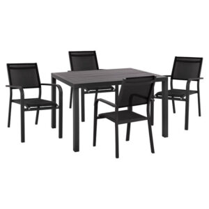 ΣΕΤ 5 ΤΜΧ ΑΛΟΥΜΙΝΙΟΥ ΜΕ ΤΡΑΠΕΖΙ 120Χ80Χ75