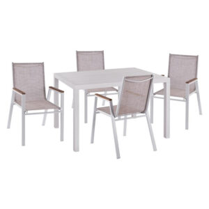 ΣΕΤ 5 ΤΜΧ ΑΛΟΥΜΙΝΙΟΥ ΜΕ ΤΡΑΠΕΖΙ 120Χ80Χ75