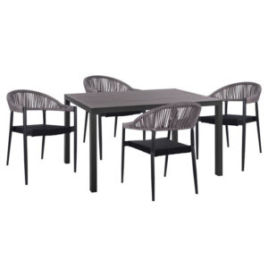 ΣΕΤ 5 ΤΜΧ ΑΛΟΥΜΙΝΙΟΥ ΜΕ ΤΡΑΠΕΖΙ 140Χ80Χ75