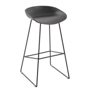 ΣΚΑΜΠΟ ΜΕΤΑΛΛΙΚΟ NAILA HM8450.10 ΜΕ ΚΑΘΙΣΜΑ PP ΓΚΡΙ 47x47x83 εκ.