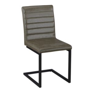 ALTO Καρέκλα Μέταλλο Βαφή Μαύρο Ύφασμα Vintage Green