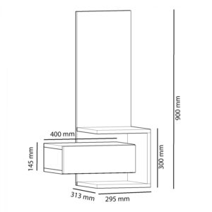 ΕΠΙΠΛΟ ΕΙΣΟΔΟΥ ΦΥΣΙΚΟ ΑΝΘΡΑΚΙ HM8984.01 49.1x31.3x90 εκ 2