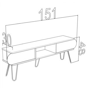 ΕΠΙΠΛΟ ΤΗΛΕΟΡΑΣΗΣ DIANE HM9211.01 SONAMA ΛΕΥΚΟ ΕΚΡΟΥ 151x30x48Y εκ 1