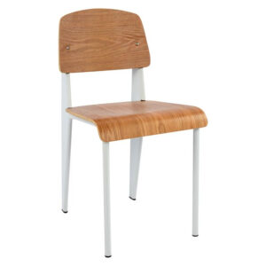 ΚΑΡΕΚΛΑ ΜΕΤΑΛΛΙΚΗ OLD SCHOOL ΛΕΥΚΗ ΜΕ ΦΥΣΙΚΟ ΞΥΛΟ HM0139.02 41