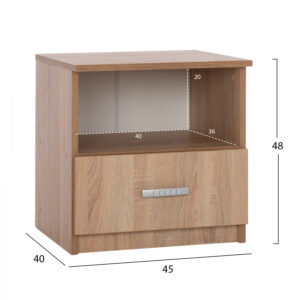 ΚΟΜΟΔΙΝΟ ΜΕ ΣΥΡΤΑΡΙ SONAMA OAK HM2431.01 45x40x48 εκ 1