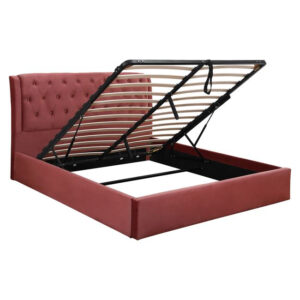 ΚΡΕΒΑΤΙ ODALYS ΒΕΛΟΥΔΟ ΣΑΠΙΟ ΜΗΛΟ ΚΑΙ ΑΠΟΘΗΚΕΥΤΙΚΟ ΧΩΡΟ 160x200 εκ.