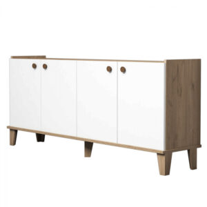 ΜΠΟΥΦΕΣ ΜΕΛΑΜΙΝΗΣ HM9044.01 ΛΕΥΚΟ NATURAL WOOD 180x41x77