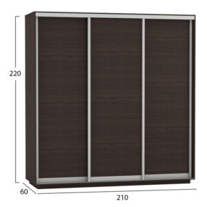 ΝΤΟΥΛΑΠΑ ΣΥΡΟΜΕΝΗ 3ΦΥΛΛΗ AMELIA HM2307.02 WENGE 210X60X220εκ 1