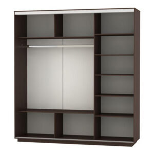 ΝΤΟΥΛΑΠΑ ΣΥΡΟΜΕΝΗ 3ΦΥΛΛΗ AMELIA HM2307.02 WENGE 210X60X220εκ 2