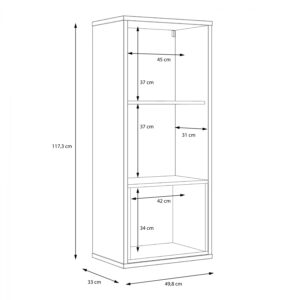 ΝΤΟΥΛΑΠΙ ΤΟΙΧΟΥ ΒΙΤΡΙΝΑ LUCA HM8831 ΜΑΥΡΟ ΦΥΣΙΚΟ 498x33x1173 εκ 3