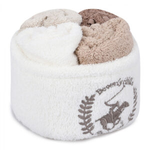 ΠΕΤΣΕΤΕΣ ΛΑΒΕΤΑ 4ΤΜΧ BEVERLY HILLS POLO CLUB HM12124.01 ΚΑΦΕ ΜΠΕΖ ΕΚΡΟΥ ΛΕΥΚΟ 30x30 εκ. 355BHP0234