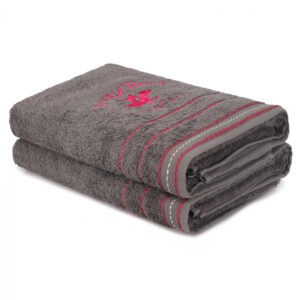 ΠΕΤΣΕΤΕΣ ΜΠΑΝΙΟΥ 2ΤΜΧ BEVERLY HILLS POLO CLUB HM12083 ΣΚΟΥΡΟ ΓΚΡΙ 70x140 εκ. 355BHP2466