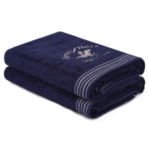 ΠΕΤΣΕΤΕΣ ΜΠΑΝΙΟΥ 2ΤΜΧ BEVERLY HILLS POLO CLUB HM12088 ΜΠΛΕ 70x140 εκ. 355BHP2497