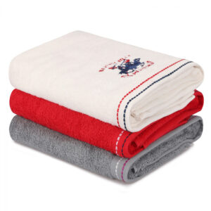 ΠΕΤΣΕΤΕΣ ΜΠΑΝΙΟΥ 3ΤΜΧ BEVERLY HILLS POLO CLUB HM12106 ΛΕΥΚΟ ΚΟΚΚΙΝΟ ΓΚΡΙ 70x140 εκ. 355BHP2451