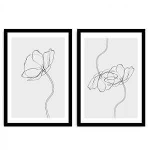 ΠΙΝΑΚΑΣ ΔΙΠΤΥΧΟ ONE LINE POPPY HM7201.01 74Χ51x2