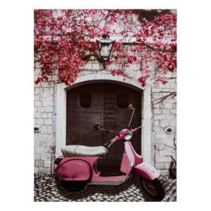ΠΙΝΑΚΑΣ ΚΑΜΒΑΣ 50X70X2.5εκ. PINK MOTOCYCLE HM7066