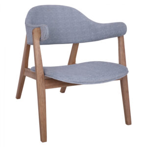 ΠΟΛΥΘΡΟΝΑ SIERRA ΞΥΛΙΝΗ ΦΥΣΙΚΟ HM8283.02 ΜΕ ΚΑΘΙΣΜΑ LIGHT BLUE 65x81x72 εκ.