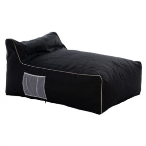 ΠΟΥΦ ZAFER HM5772.02 ΜΕ TEXTILINE ΜΑΥΡΟ ΚΑΙ ΛΕΥΚΟ ΡΕΛΙ 88x128x40-60Υ εκ.