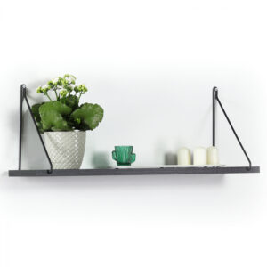 ΡΑΦΙ ΤΟΙΧΟΥ AGILAN ΜΕΛΑΜΙΝΗΣ HM9183.03 ΜΑΥΡΟ 72x20x27Y εκ.