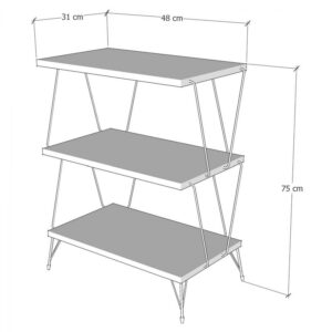 ΡΑΦΙΕΡΑ HM9076.01 ΜΕΛΑΜΙΝΗΣ ΑΝΘΡΑΚΙ 48Χ31Χ75 εκ 1