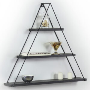 ΡΑΦΙΕΡΑ ISHARA ΜΕΛΑΜΙΝΗΣ ΤΡΙΓΩΝΙΚΗ HM9184.02 ΜΑΥΡΟ 74x13x61Y εκ.