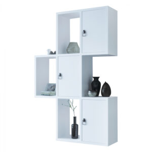 ΡΑΦΙΕΡΑ ΤΟΙΧΟΥ ΜΕ ΝΤΟΥΛΑΠΙΑ COHEN HM9119.03 ΛΕΥΚΟ 74x20x112