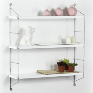 ΡΑΦΙΕΡΑ ΤΟΙΧΟΥ ACHALA ΜΕΛΑΜΙΝΗΣ HM9185.02 ΛΕΥΚΟ ΧΡΩΜΙΟ 60x15x68Y εκ.