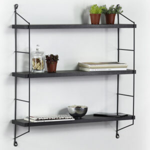 ΡΑΦΙΕΡΑ ΤΟΙΧΟΥ ACHALA ΜΕΛΑΜΙΝΗΣ HM9185.03 ΜΑΥΡΟ 60x15x68Y εκ.