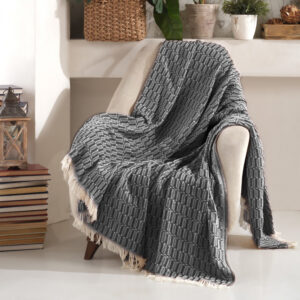 ΡΙΧΤΑΡΙ ΜΕ ΚΡΟΣΣΙΑ HM12045.02 ΑΝΘΡΑΚΙ ΜΠΕΖ 170x210 εκ. 372VDN1126