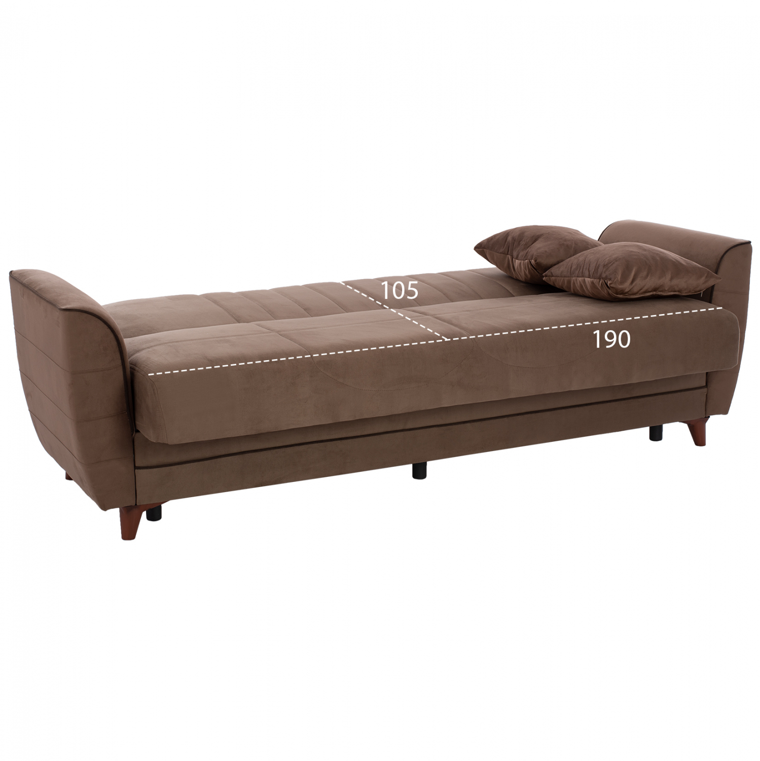 ΣΕΤ 2 ΤΜΧ ΚΑΝΑΠΕΣ 3ΘΕΣΙΟΣ ΚΑΙ 2ΘΕΣΙΟΣ MAYE ΣΚΟΥΡΟ ΚΑΦΕ HM11591 2