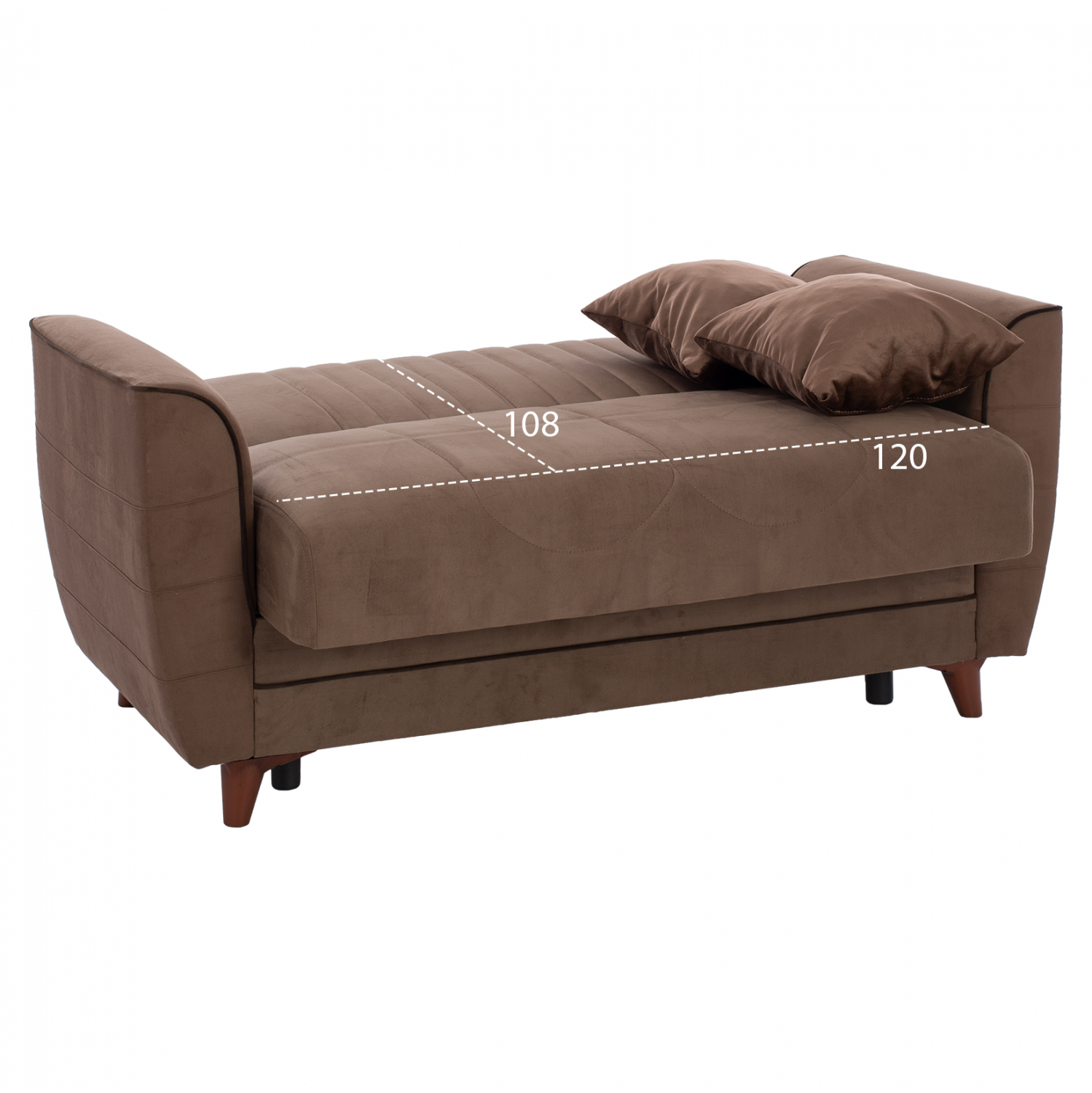 ΣΕΤ 2 ΤΜΧ ΚΑΝΑΠΕΣ 3ΘΕΣΙΟΣ ΚΑΙ 2ΘΕΣΙΟΣ MAYE ΣΚΟΥΡΟ ΚΑΦΕ HM11591 5