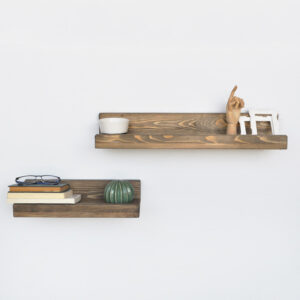 ΣΕΤ 2ΤΜΧ ΡΑΦΙΑ ΤΟΙΧΟΥ ΑΠΟ ΜΑΣΙΦ ΞΥΛΟ ΕΛΑΤΗΣ ΣΕ ΚΑΡΥΔΙ ΧΡΩΜΑ HM8971.01 60+40x8x15 εκ.