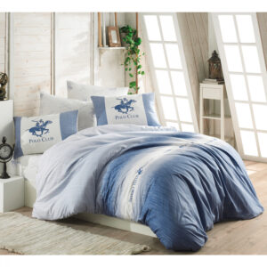 ΣΕΤ ΠΑΠΛΩΜΑΤΟΘΗΚΗ ΣΕΝΤΟΝΙ 1 ΜΑΞΙΛΑΡΟΘΗΚΗ ΜΟΝΑ BEVERLY HILLS POLO CLUB HM12034 ΓΑΛΑΖΙΟ ΛΕΥΚΟ 160x240 εκ. 176BHP2126