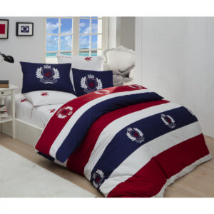 ΣΕΤ ΠΑΠΛΩΜΑΤΟΘΗΚΗ ΣΕΝΤΟΝΙ 2 ΜΑΞΙΛΑΡΟΘΗΚΕΣ ΥΠΕΡΔΙΠΛΑ BEVERLY HILLS POLO CLUB HM12022 ΚΟΚΚΙΝΟ ΜΩΒ 240x260 εκ. 176BHP2202