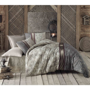 ΣΕΤ ΠΑΠΛΩΜΑΤΟΘΗΚΗ ΣΕΝΤΟΝΙ 2 ΜΑΞΙΛΑΡΟΘΗΚΕΣ ΥΠΕΡΔΙΠΛΑ HM12064 ΓΚΡΙ ΜΠΕΖ 220x240 εκ. 121VCT2495