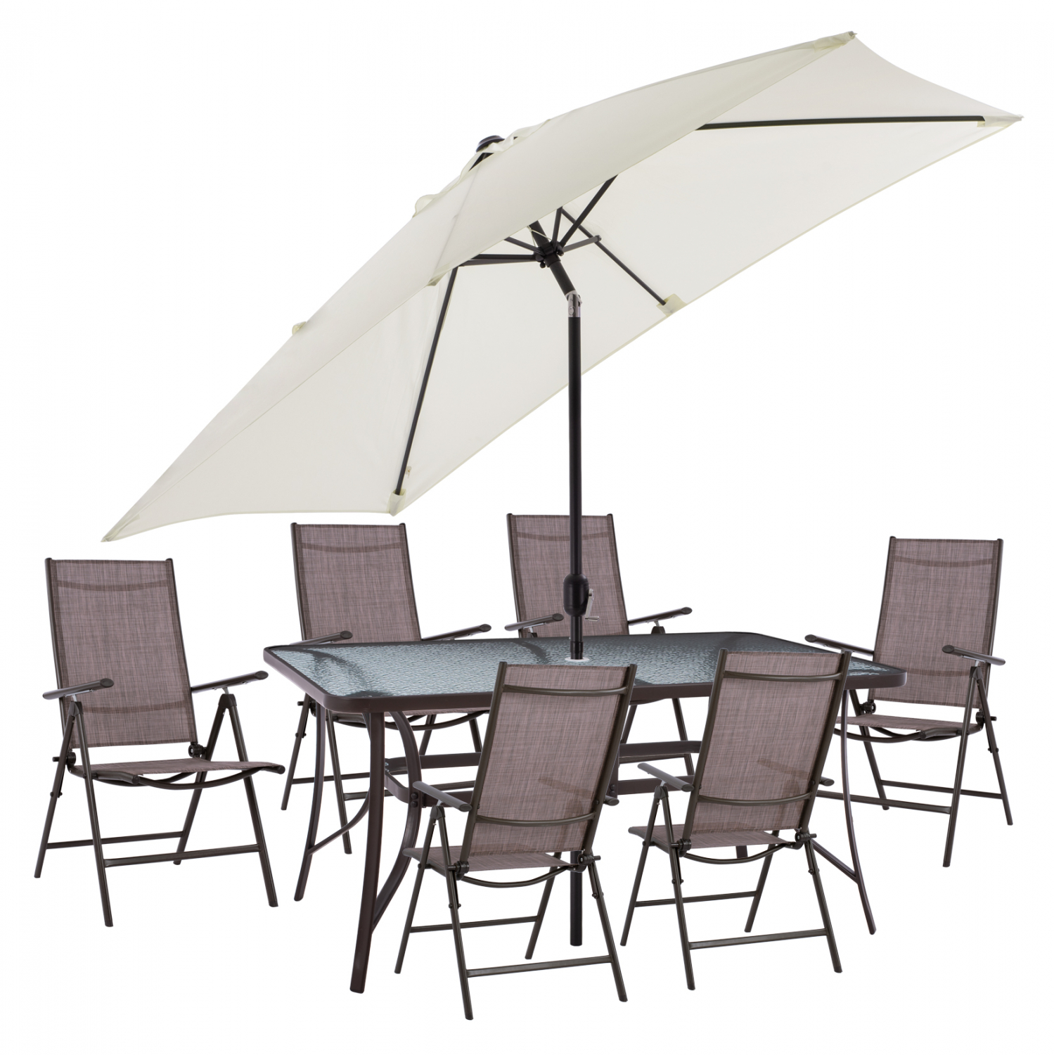 ΣΕΤ ΤΡΑΠΕΖΑΡΙΑ 8ΤΜΧ ΤΡΑΠΕΖΙ ΜΕ ΟΜΠΡΕΛΑ ΜΠΕΖ ΠΟΛΥΘΡΟΝΕΣ 7ΘΕΣΕΩΝ ΚΑΦΕ HM11491 2