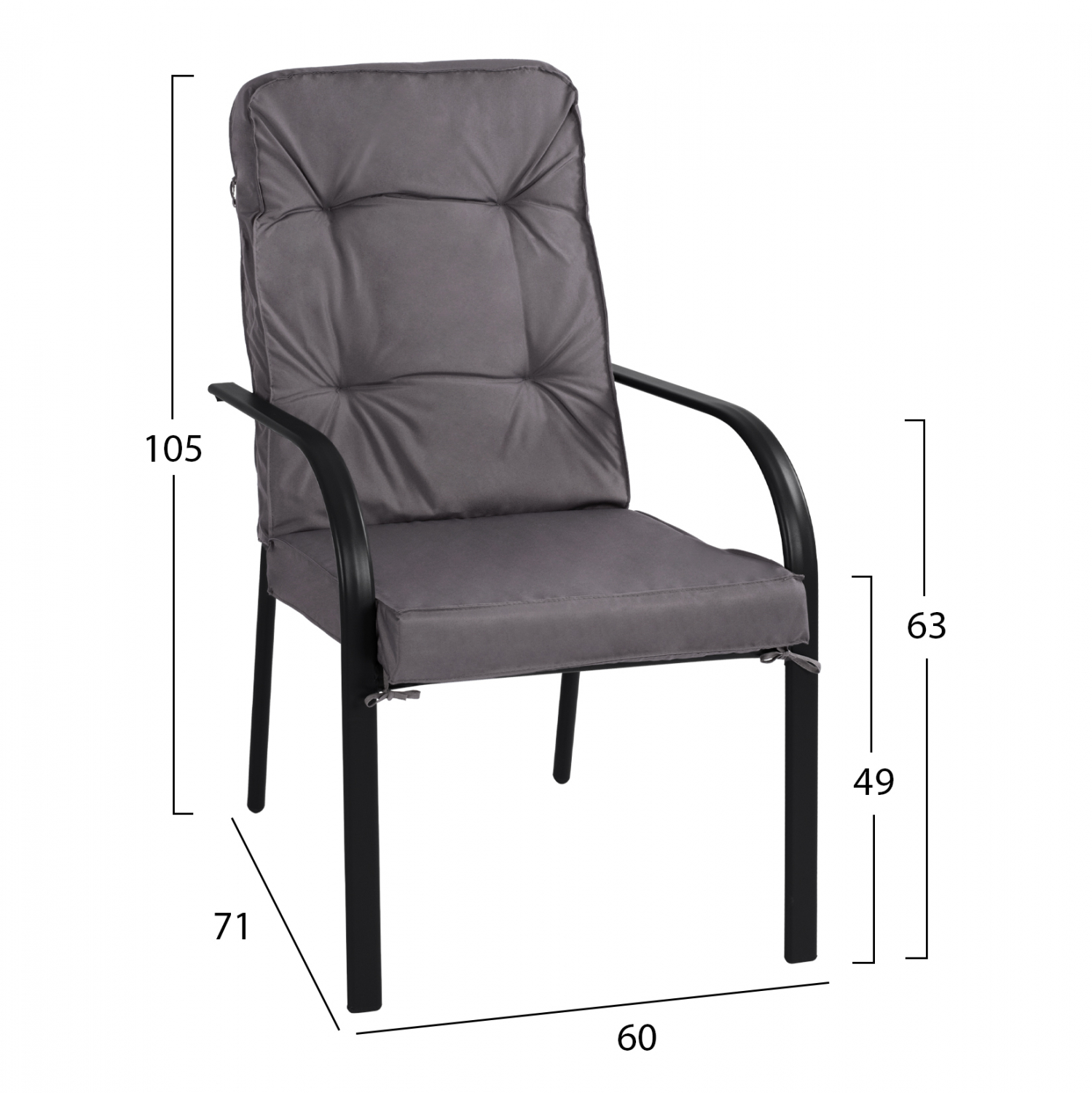 ΣΕΤ ΤΡΑΠΕΖΑΡΙΑ 8ΤΜΧ ΤΡΑΠΕΖΙ ΠΟΛΥΘΡΟΝΕΣ ENDIKA ΓΚΡΙ ΟΜΠΡΕΛΑ ΜΟΚΑ ΓΚΡΙ HM11476 4