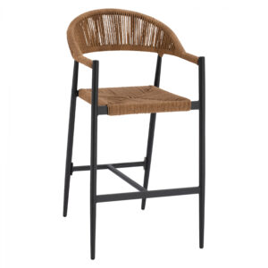 ΣΚΑΜΠΟ BAR ΑΛΟΥΜΙΝΙΟΥ ΑΝΘΡΑΚΙ ΜΕ ΣΧΟΙΝΙ PE ΜΠΕΖ HM5788.02 55x57x106 εκ.