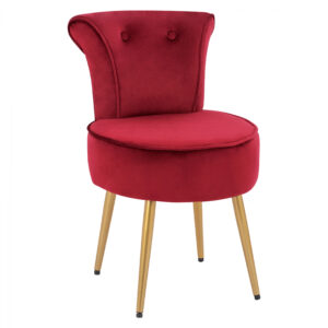 ΣΚΑΜΠΟ ΜΕ ΠΛΑΤΗ GUILLEM ΑΠΟ ΚΟΚΚΙΝΟ ΒΕΛΟΥΔΟ HM8469.16 44x49x70Υ εκ.